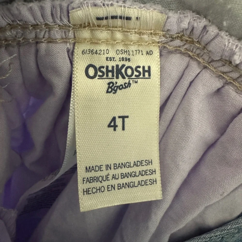 OshKosh Bgosh Girls‎ 4T Unicorn Denim Overall Dress Lavender Tulle Birthday